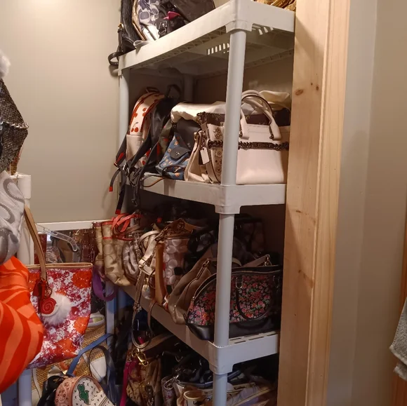 Coach Edie Shoulder Bag 42 Suede & Buffalo Embossed Leather - Picture 12 of 14